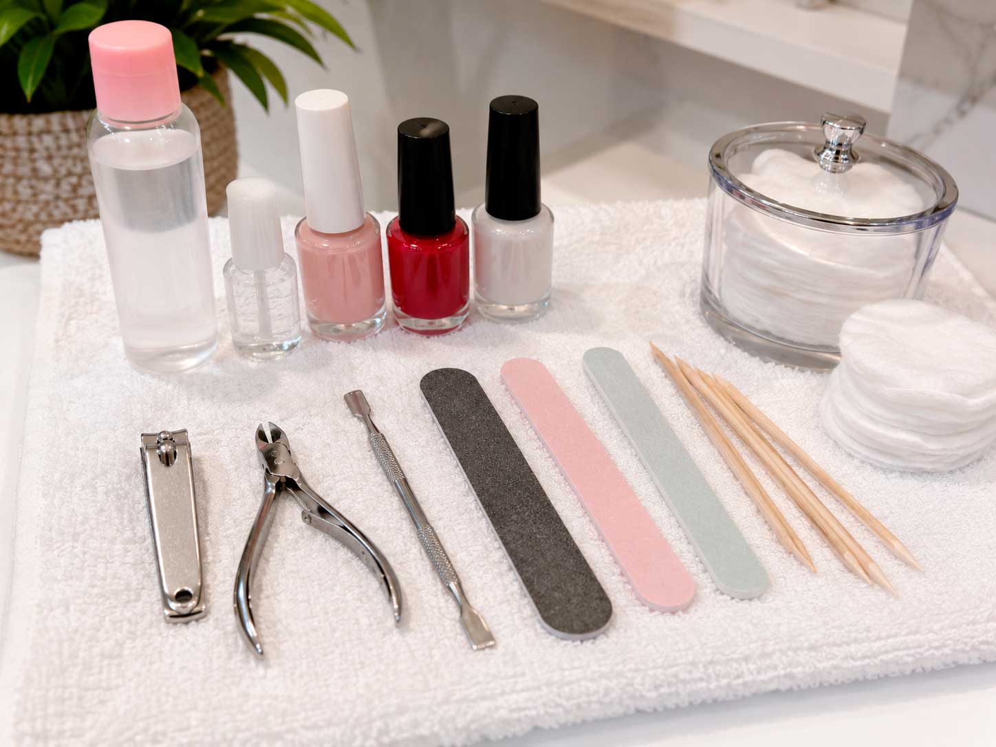 Organizando o kit de manicure