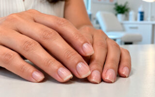 Unhas curvadas para baixo