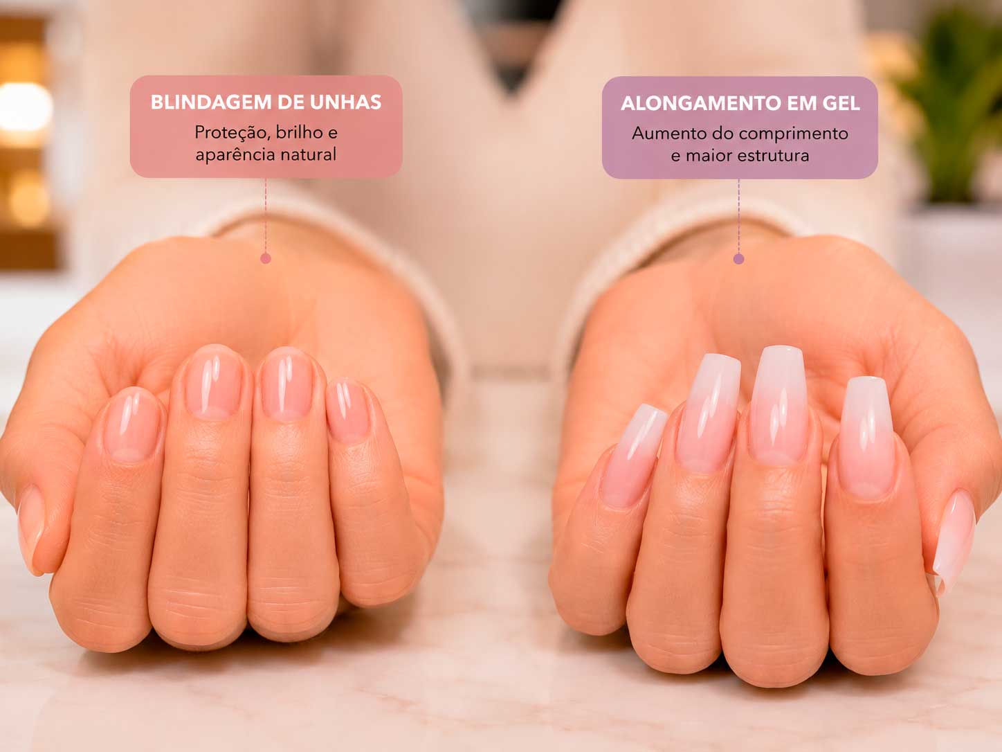 Blindagem de unhas é a mesma coisa que banho de gel?