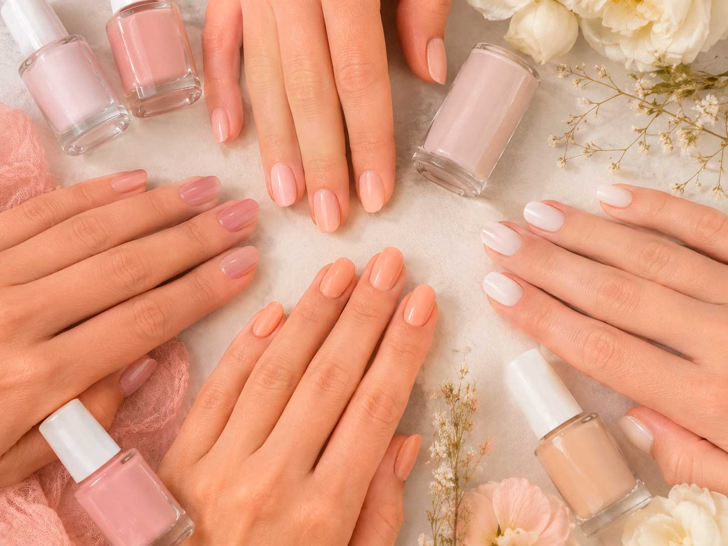Tendências de unhas claras